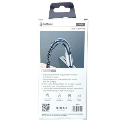 Maxguard 1m USB-A to Lightning cable M41L