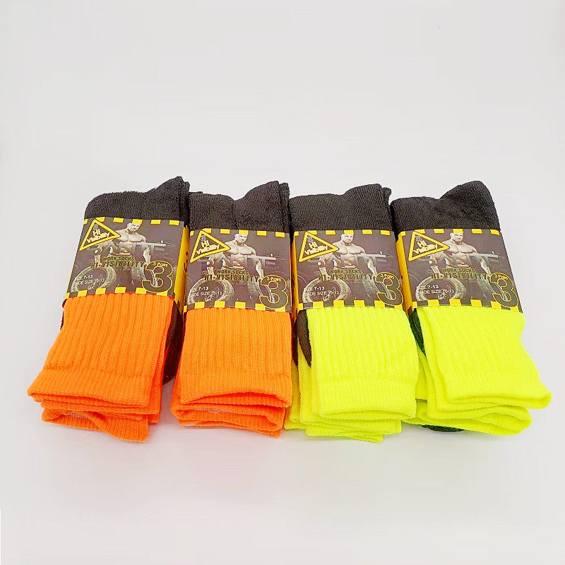 (12 Pairs) High Visible Safety Work Socks Cushioned Socks dealonline.co.nz