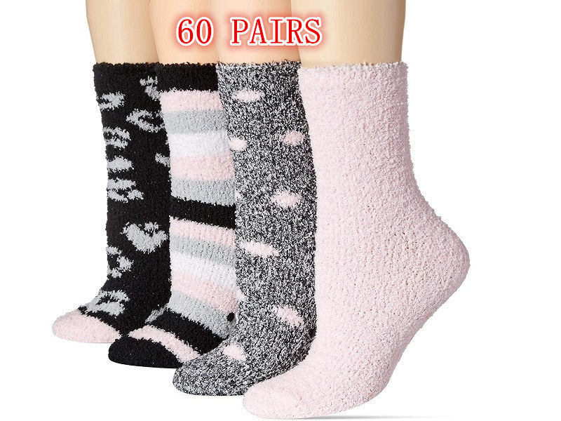 WHOLESALE - (60 Pairs) Soft & Warm Fleece Socks dealonline.co.nz