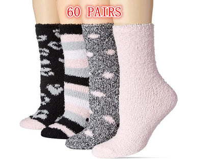 WHOLESALE - (60 Pairs) Soft & Warm Fleece Socks dealonline.co.nz