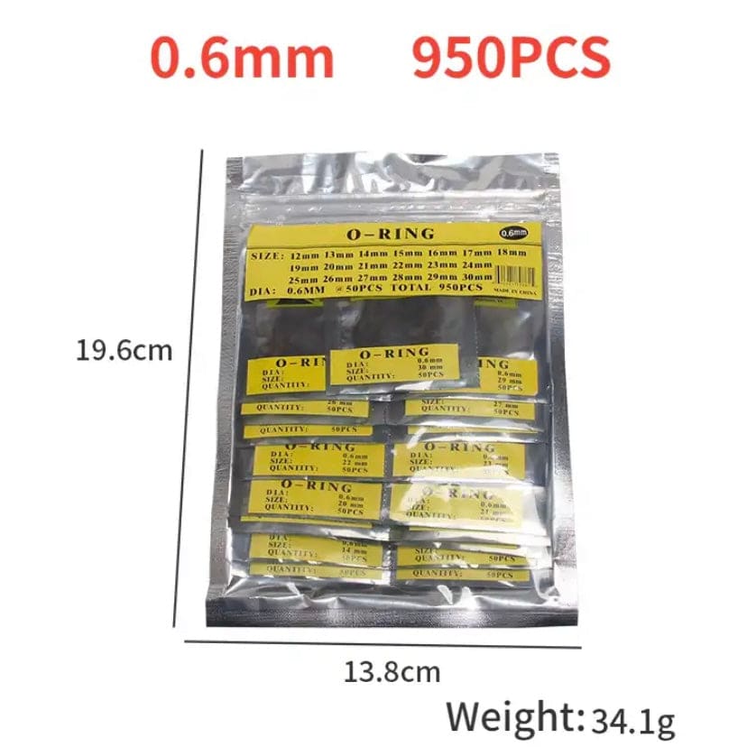 950 Piece Set of Watch O-rings 0.6mm/12-30mm (for waterproof watches) That Watch Shop