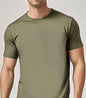 Solid Casual Short-Sleeve Crewneck T-Shirt
