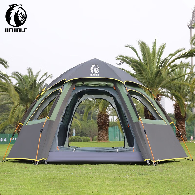 Large Hexagon Double-Layer Waterproof Camping Tent ECOTREK