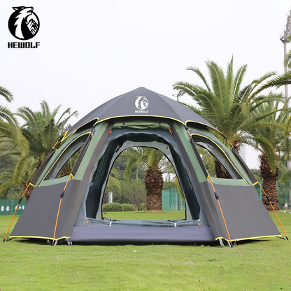 Large Hexagon Double-Layer Waterproof Camping Tent ECOTREK