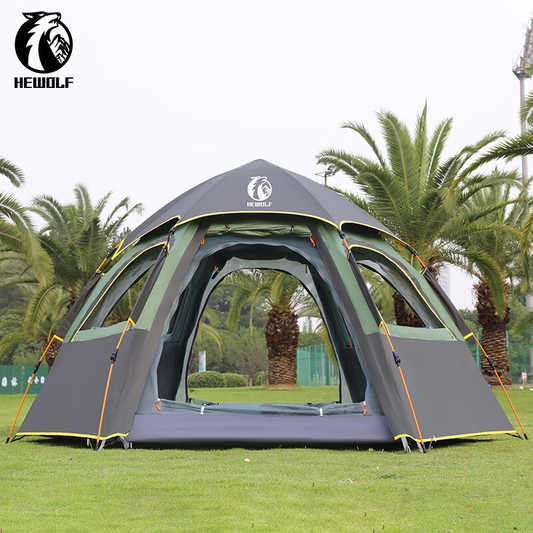 Large Hexagon Double-Layer Waterproof Camping Tent ECOTREK