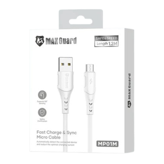Maxguard 1.2m USB-A to Micro Cable MP01M