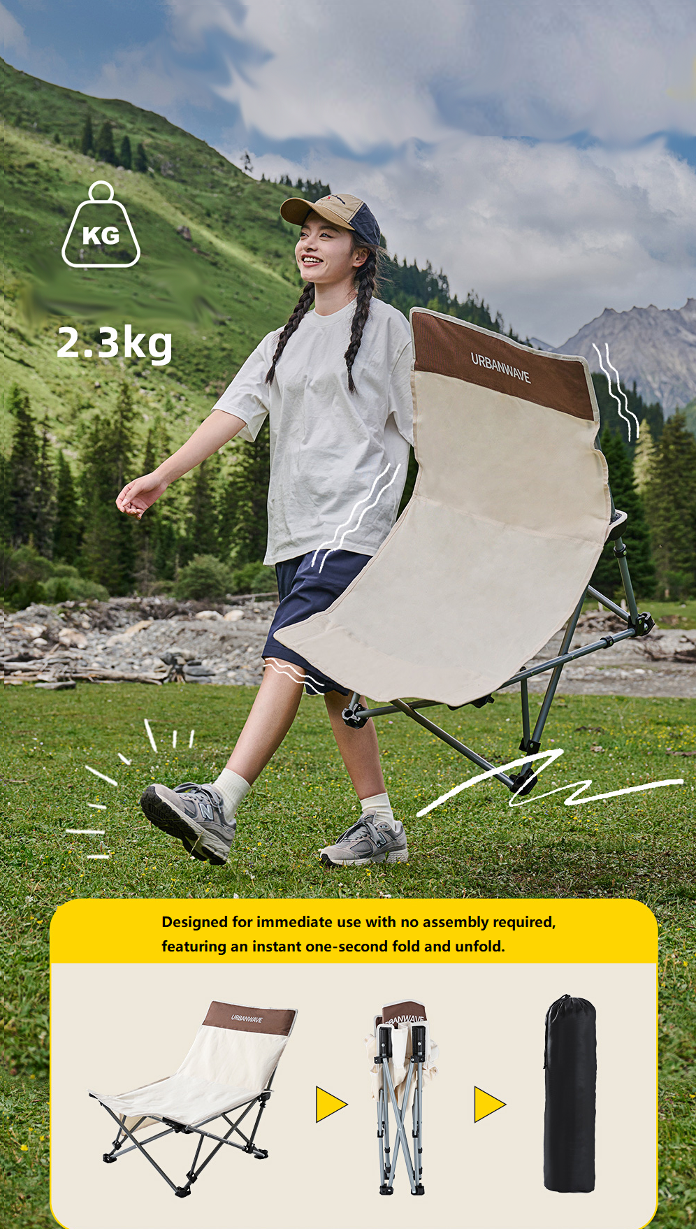 Versatile Outdoor Folding Chair – Chair & Lounger ECOTREK