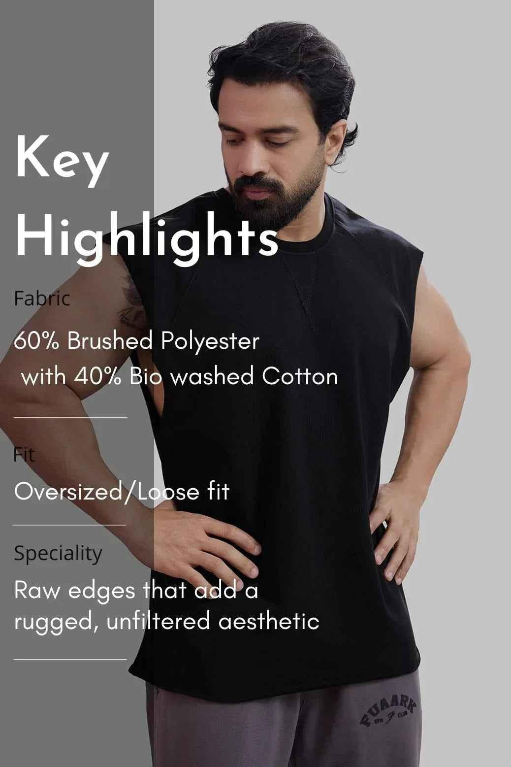 Shell Raw Capsleeves Tank Black