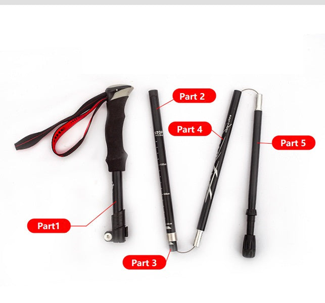 Aluminum Alloy Folding Ultralight Trekking Poles ECOTREK