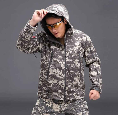 TAD Softshell Outdoor Jacket, Waterproof 3-in-1 Camouflage
