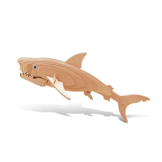 3D puzzle of a Great White Shark by 9eight5, showing the detailed, realistic shark model assembled in the puzzle.