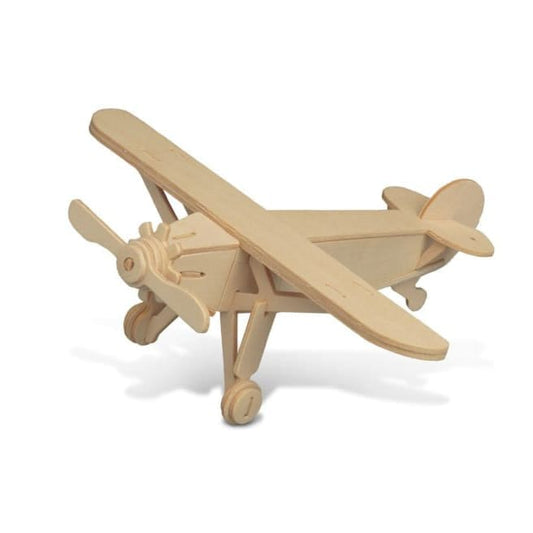 3D puzzle of the Spirit of St. Louis airplane by 9eight5, assembled model showcasing detailed aircraft features.