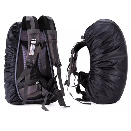 Black waterproof backpack cover for 9eight5 backpack, protects 35L backpack from rain and moisture.