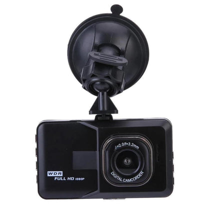 9eight5 dash cam showing front view with adjustable mount, supporting 4GB to 32GB memory cards for vehicle recording.