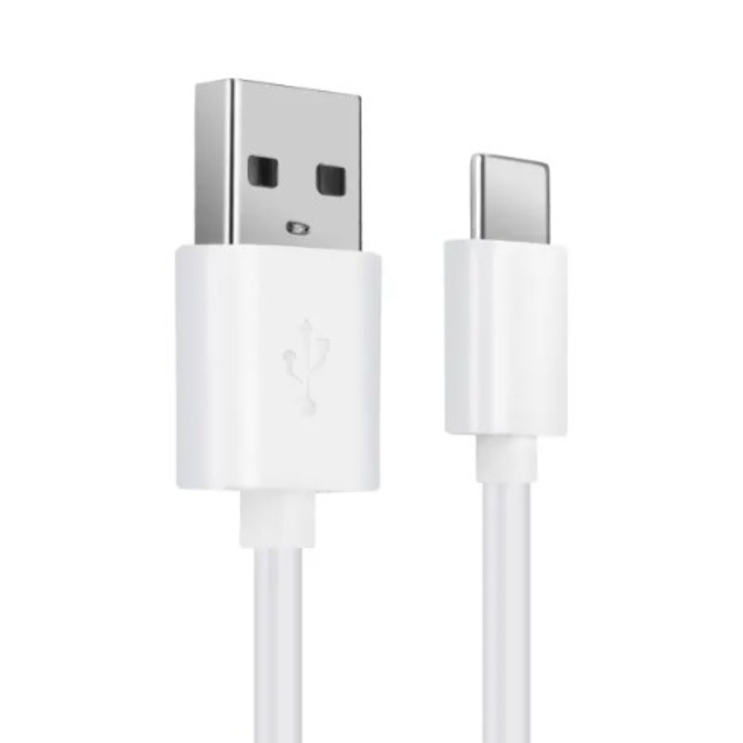 White 1m USB-A to USB-C charger cable for Motorola phones by 9eight5, designed for fast and reliable charging and data transfer.