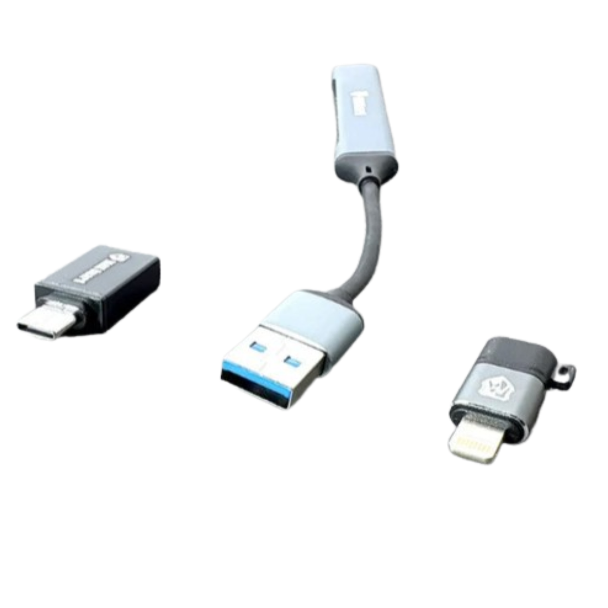 9eight5 Maxguard 4-in-1 multifunctional electronic adaptor with multiple ports, compact design, and versatile connectivity.