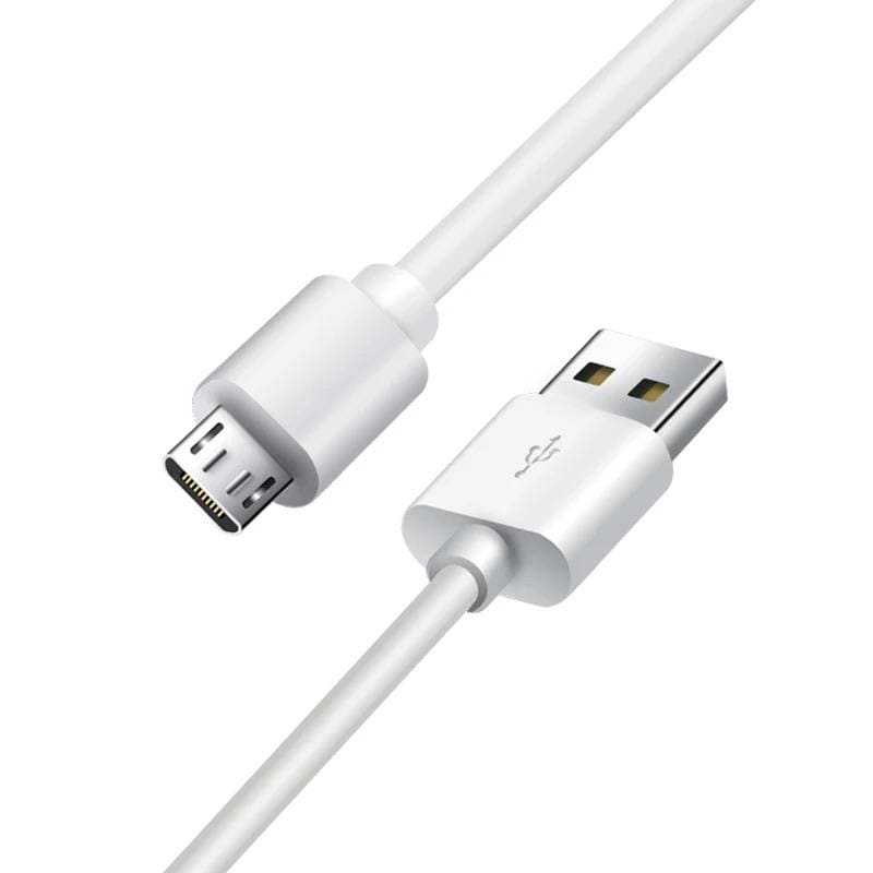 White 25cm Micro USB cable from 9eight5, ideal for charging and data transfer with electronic devices.