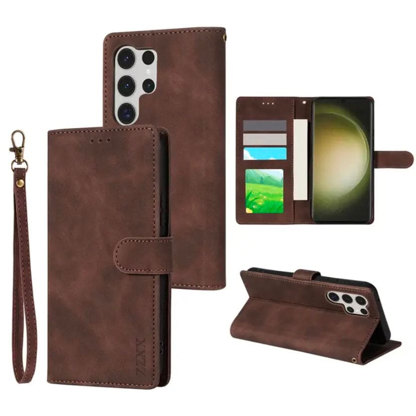 Black Samsung Galaxy S24 Ultra phone case by 9eight5, available in five colors, with a sleek protective design.