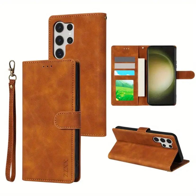 Black Samsung Galaxy S24 Ultra phone case by 9eight5, showcasing durable material and slim design, available in five colors.