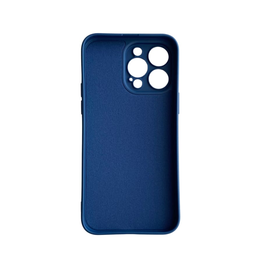 Navy 9eight5 phone case for iPhone 14 Pro Max (6.7-inch), protective and stylish, shown on a white background.
