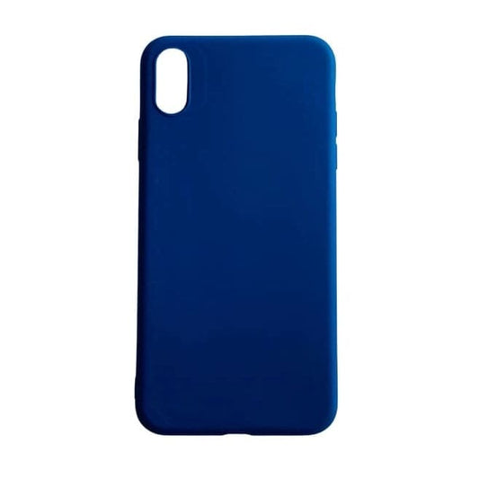 Navy phone case for iPhone XS Max by 9eight5, protective and stylish, shown on a sleek iPhone XS Max.