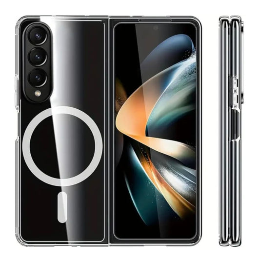 Clear phone case for Samsung Galaxy Z Fold 6 by 9eight5, showing the transparent design and precise fit for the foldable smartphone.