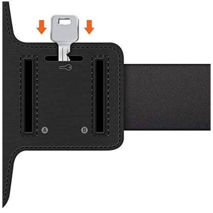9eight5 Kinglink running armband for phone cases, designed to fit screens up to 6 inches, ideal for exercise and outdoor activities.