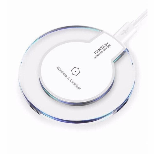 9eight5 wireless charger for phones and tablets, 10W fast charging pad with sleek design and compatible with various devices.