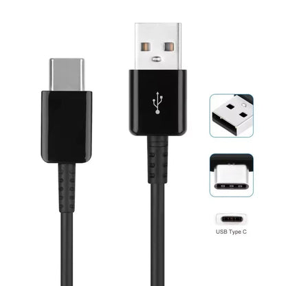 Black 2m Oppo phone charger cable by 9eight5, compatible with Oppo smartphones, designed for fast and reliable charging.