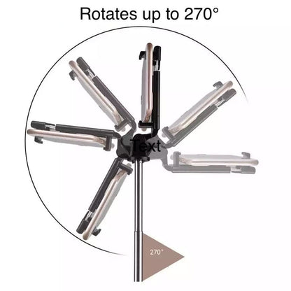 9eight5 selfie stick with remote and stand for phones and tablets, adjustable grip and compact design for easy selfies.