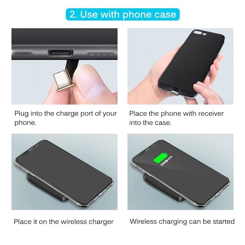 Wireless charging receiver for Type B Micro USB devices by 9eight5, designed for phones and tablets with Micro USB ports.