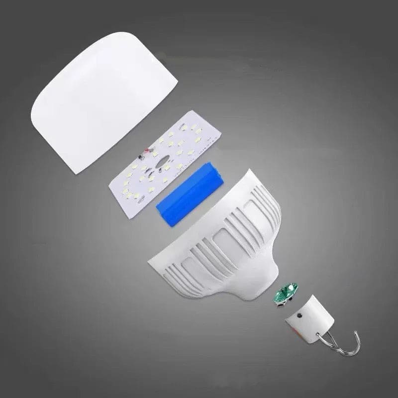 Rechargeable camping light from 9eight5 with adjustable brightness, portable design, and integrated handle for outdoor use.