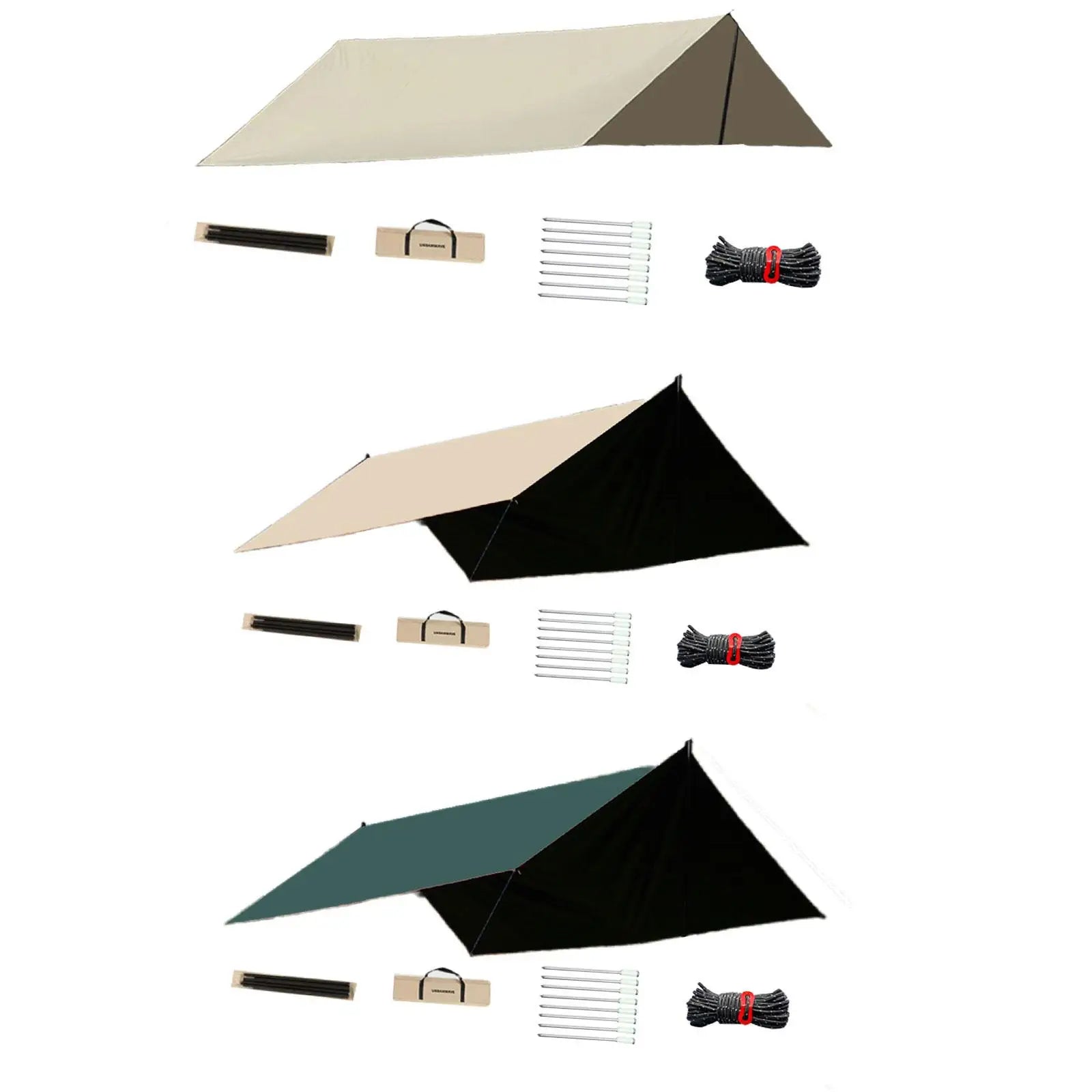 Outdoor Portable Waterproof Tarp 3m x 4m (3 colours available) Habicare