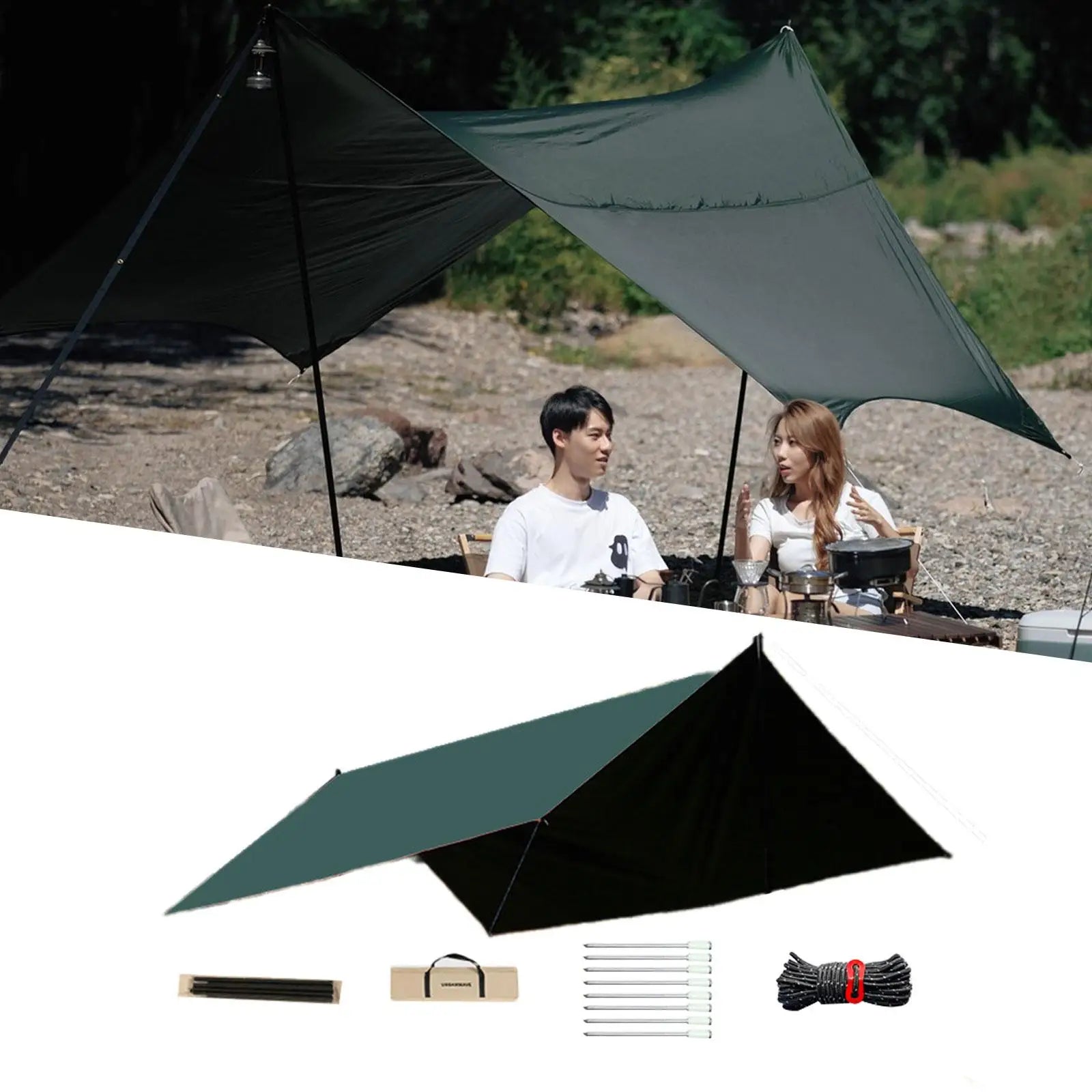 Outdoor Portable Waterproof Tarp 3m x 4m (3 colours available) Habicare
