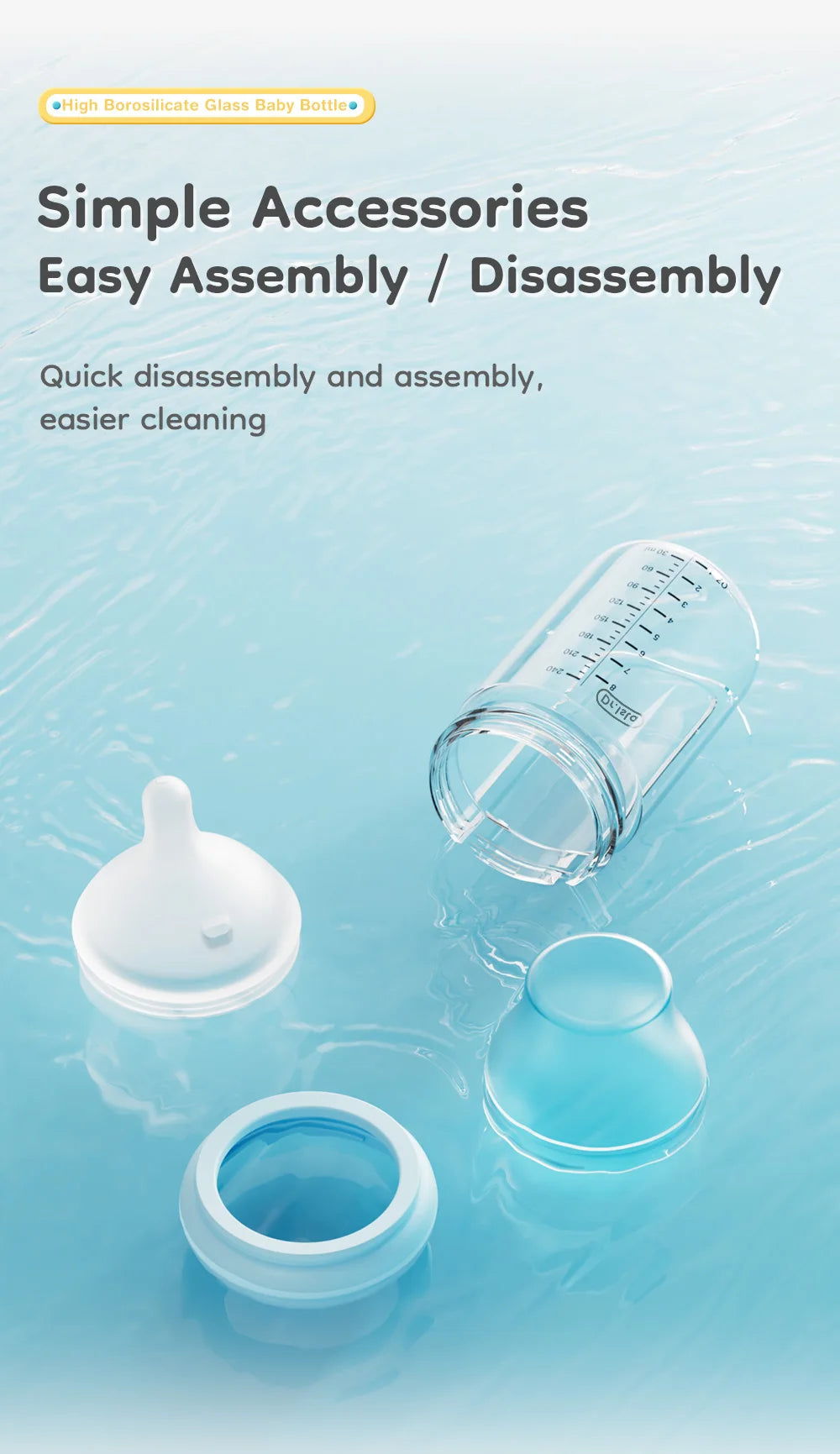 MAMIJOY Baby Glass Bottle GB60