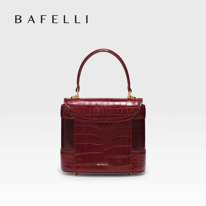 BAFELLI Crocodile-Grain Leather Bucket Bag