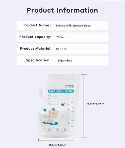 Dr.Isla 250ML Breast Milk Storage Bags