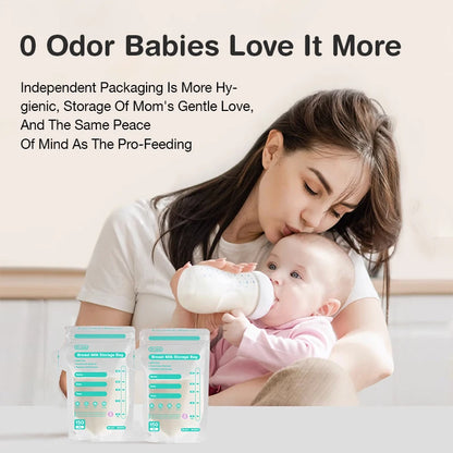 MAMIJOY Temperature Display Breast Milk Storage Bag 30PCS 150ML