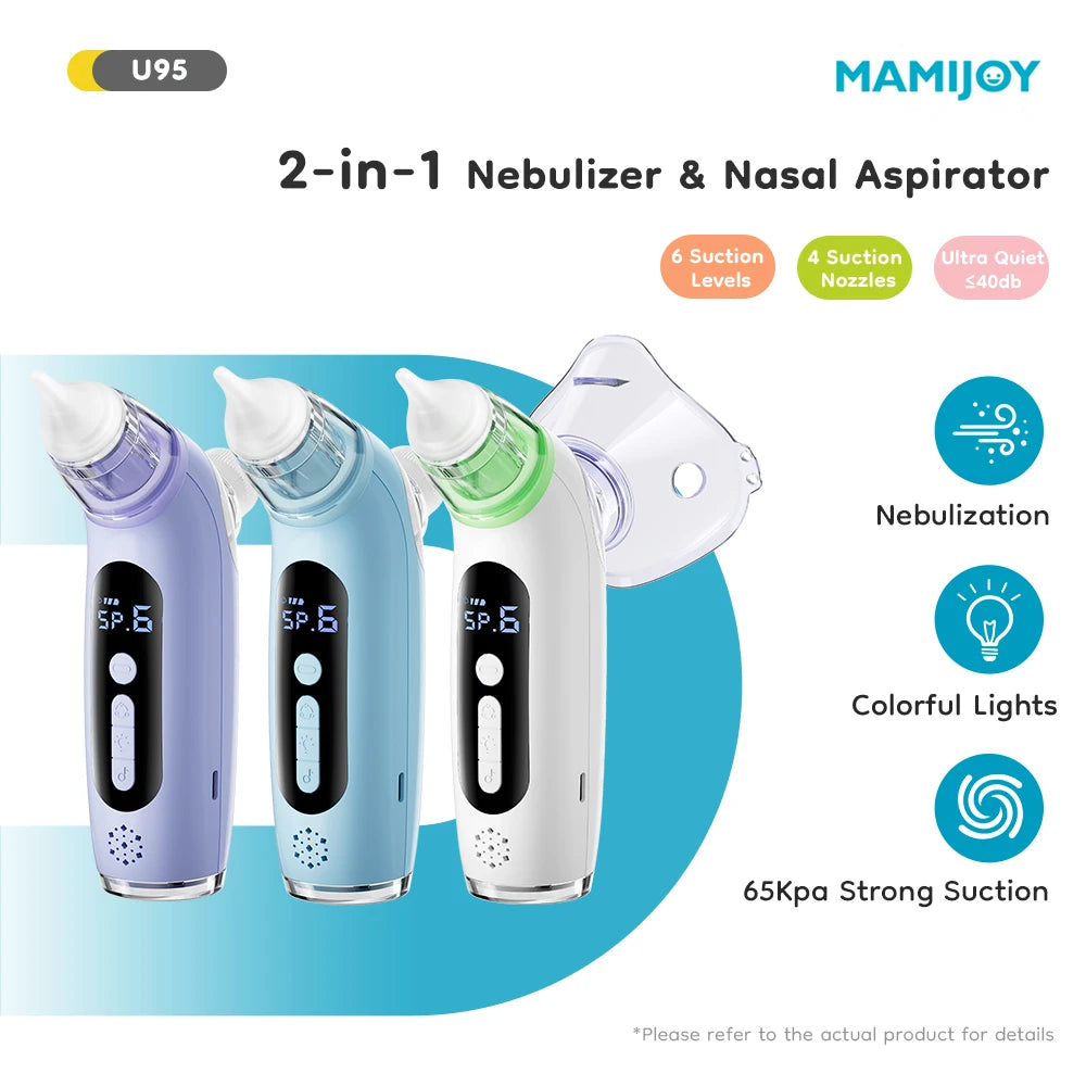 MAMIJOY 2-in-1 Baby Electric Nasal Aspirator & Nebulizer — Model U95