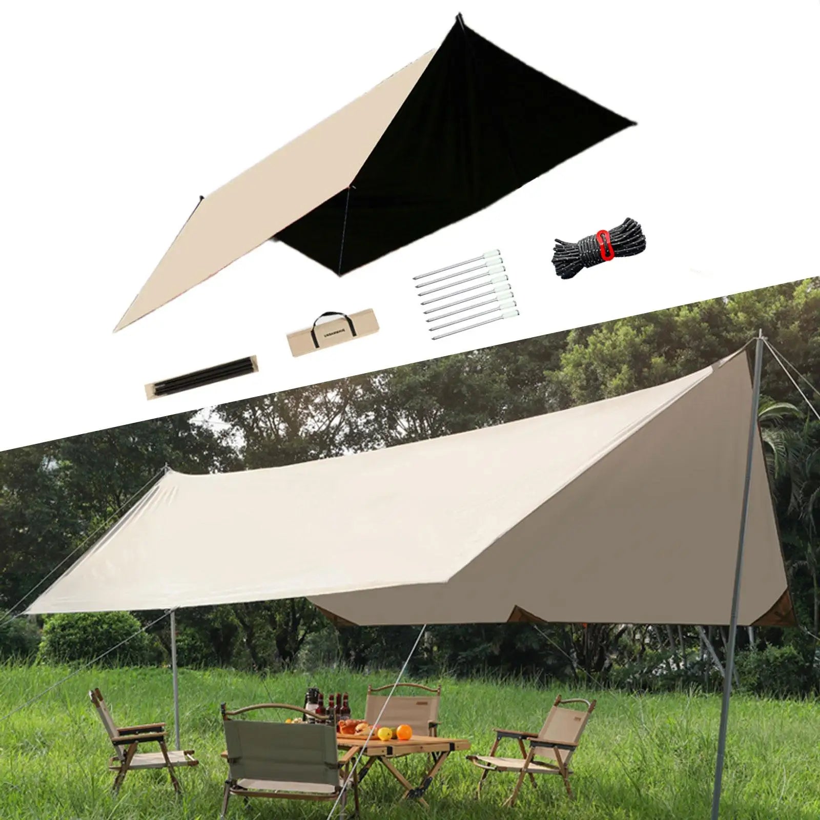 Outdoor Portable Waterproof Tarp 3m x 4m (3 colours available) Habicare