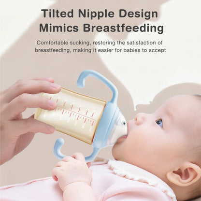 MAMIJOY 160/240/330ML Baby PPSU Bottle with Inclined Neck, Display Function & Temperature Indicator