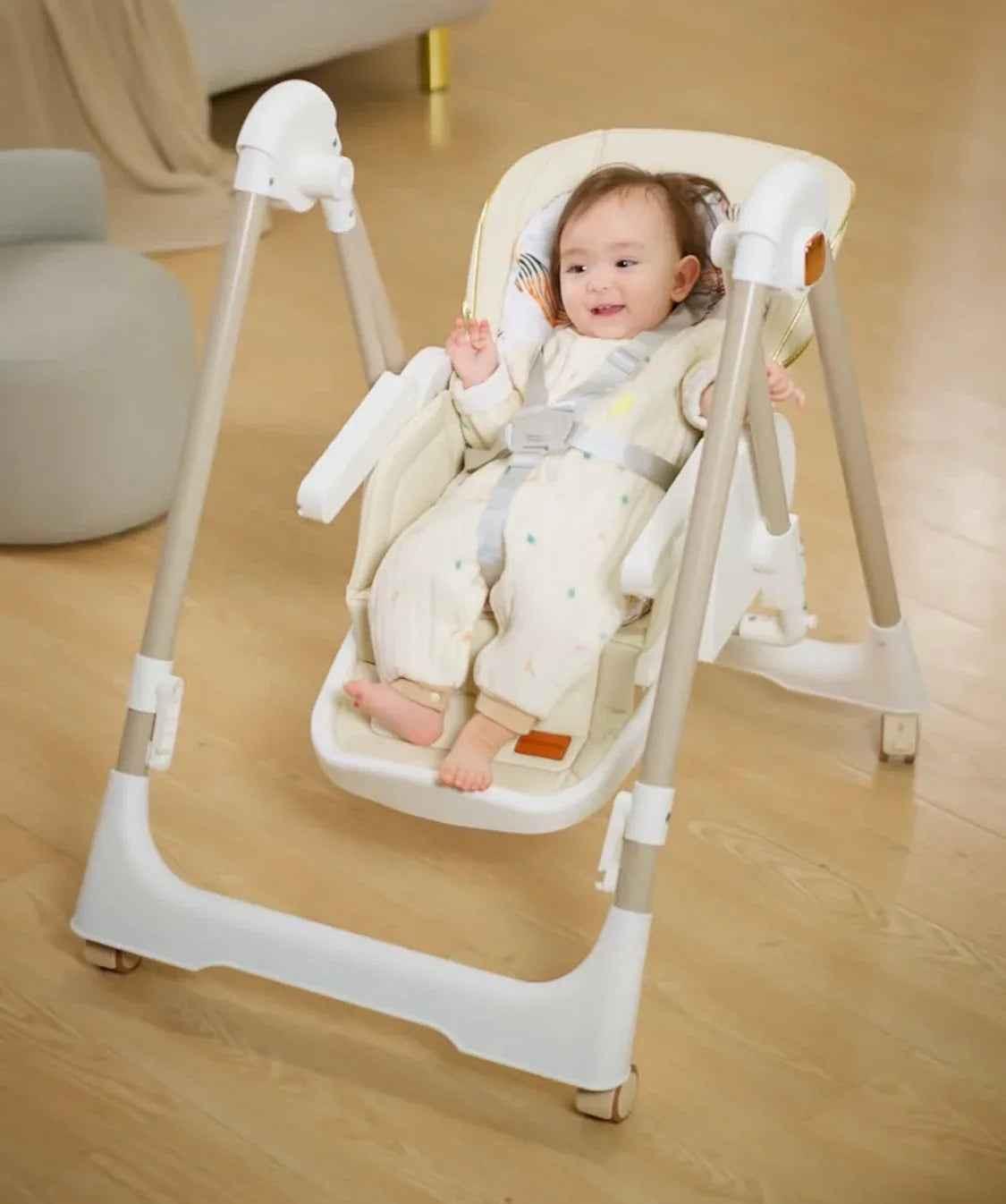 Preorder - Jupiter Beige 2-in-1 High Chair & Swing