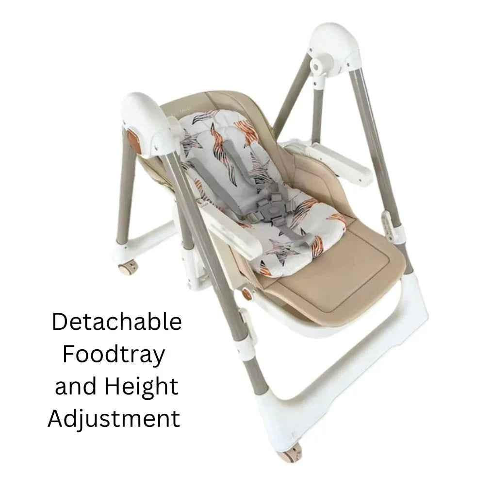 Preorder - Jupiter Beige 2-in-1 High Chair & Swing