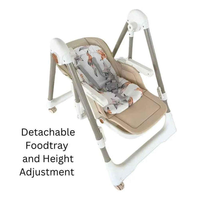 Preorder - Jupiter Beige 2-in-1 High Chair & Swing