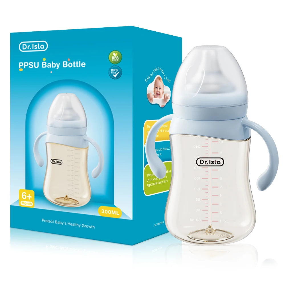 Dr.Isla Baby Bottle 160/240/300ml — Safe, Durable Feeding for Newborns to Toddlers