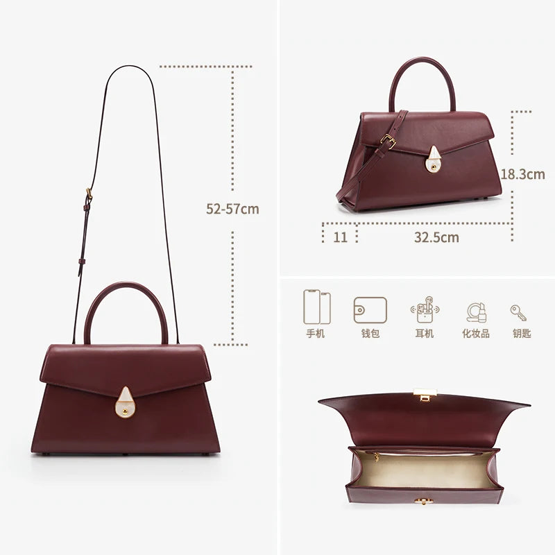 BAFELLI Large Genuine Leather Doctor Bag