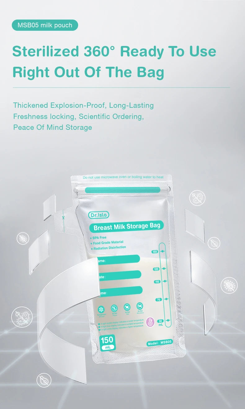 MAMIJOY Temperature Display Breast Milk Storage Bag 30PCS 150ML