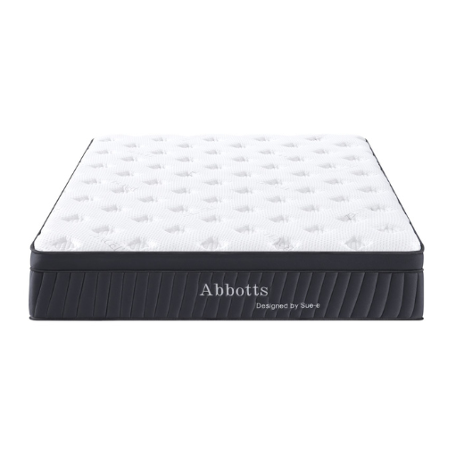 Sue-e Furniture Abbott's pocket spring mattress with Tencel fabric in superking size, showcasing the plush, breathable surface.
