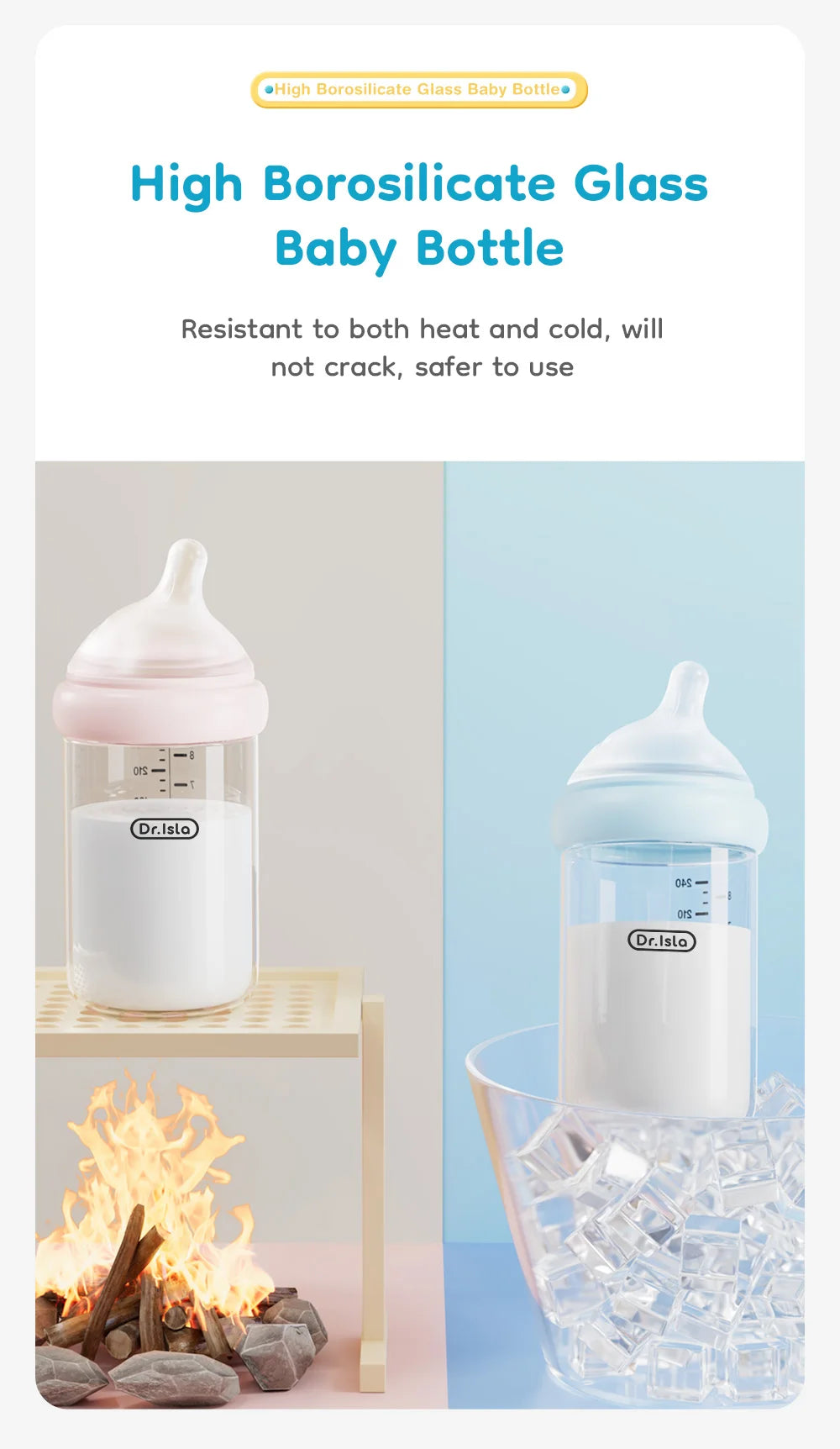 MAMIJOY Baby Glass Bottle GB60