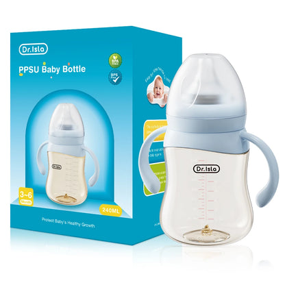 Dr.Isla Baby Bottle 160/240/300ml — Safe, Durable Feeding for Newborns to Toddlers